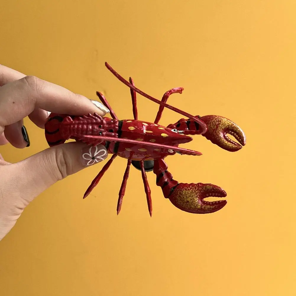 Kitchen Lobster Decoration Realistic Movable Joint Lobster Magnet for Fridge Locker 3d Crayfish Decoration Ornament for Home