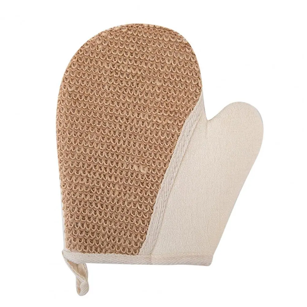Gentle Exfoliating Glove Eco-friendly Burlap Fiber Bath Glove for Exfoliating Massage Sustainable Shower for Glowing for A