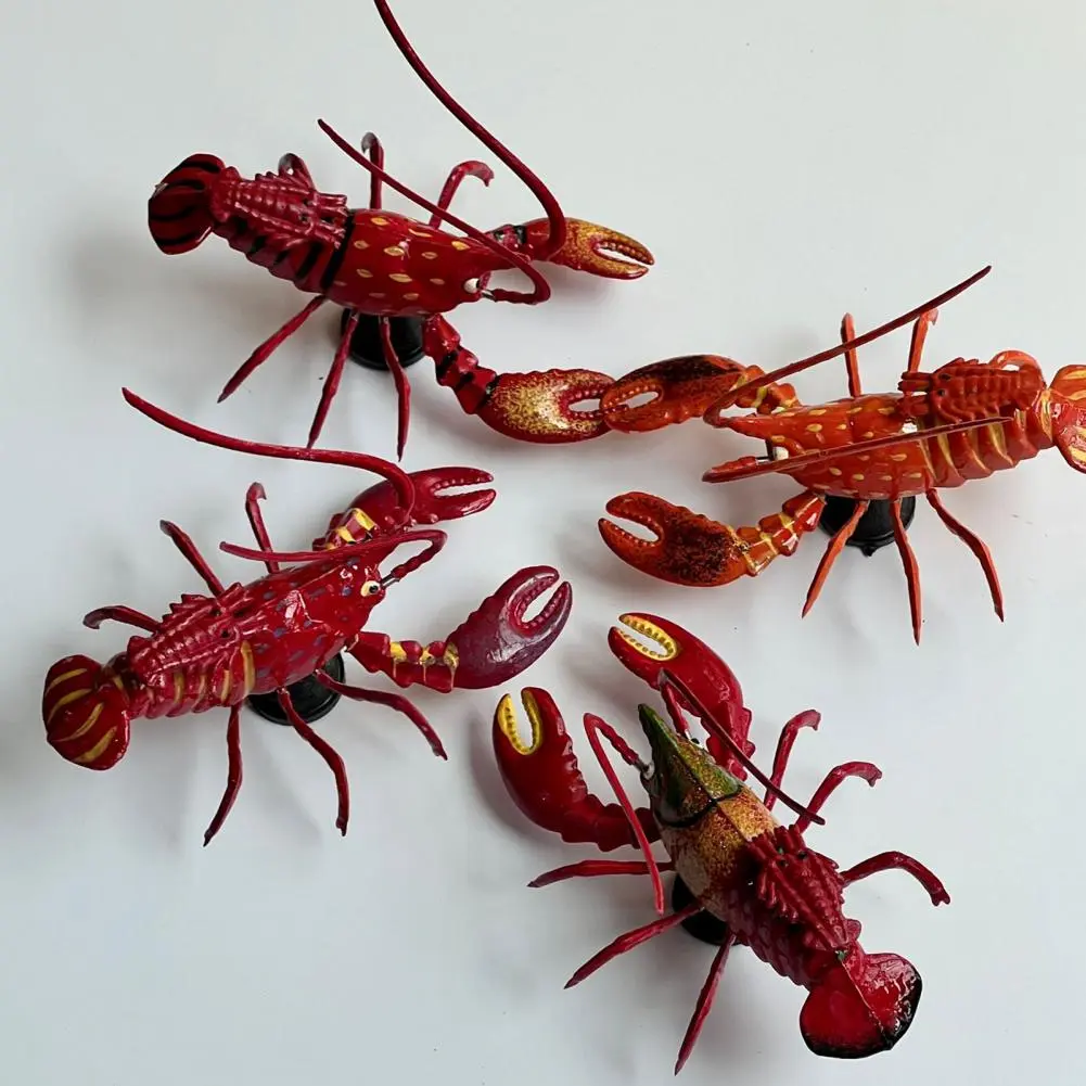 Kitchen Lobster Decoration Realistic Movable Joint Lobster Magnet for Fridge Locker 3d Crayfish Decoration Ornament for Home