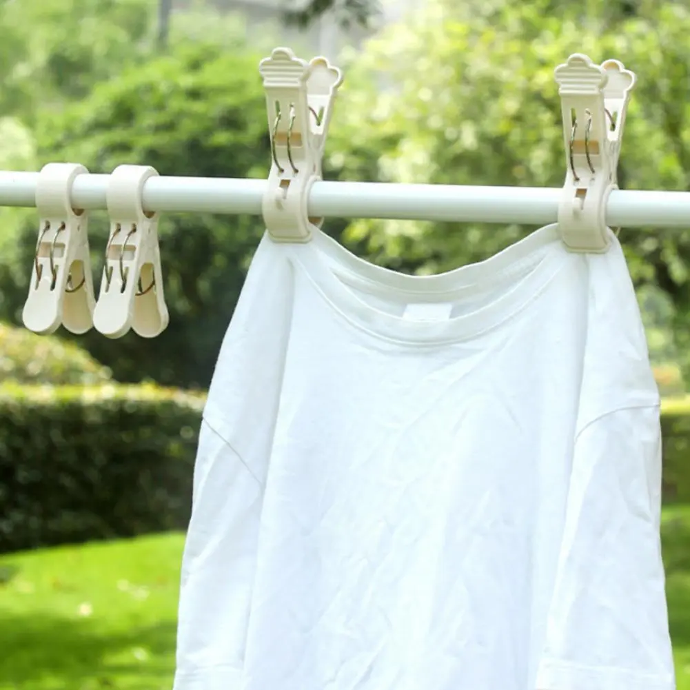Clothespin Heavy Duty Beach Towel Clips for Laundry Clothes Drying Anti-slip Spring Mechanism Pins Portable 4pcs Set Drying Clip