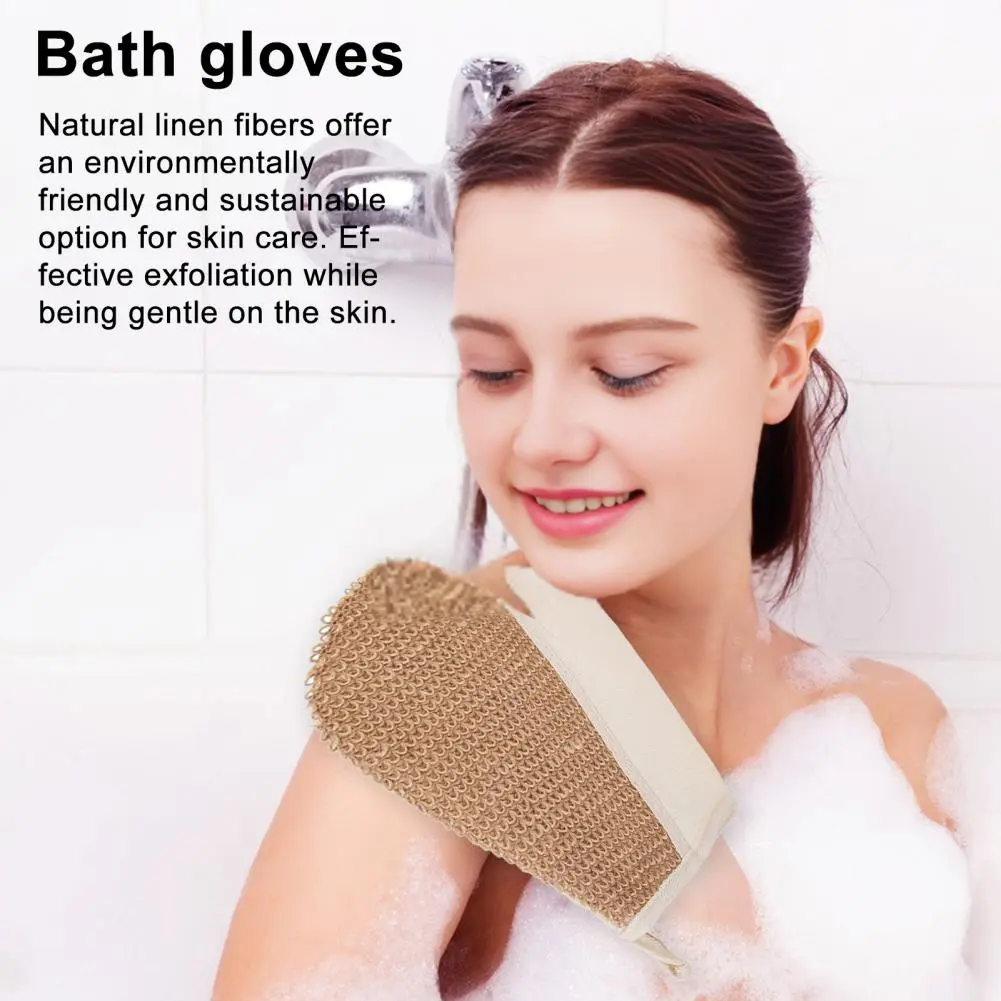 Gentle Exfoliating Glove Eco-friendly Burlap Fiber Bath Glove for Exfoliating Massage Sustainable Shower for Glowing for A