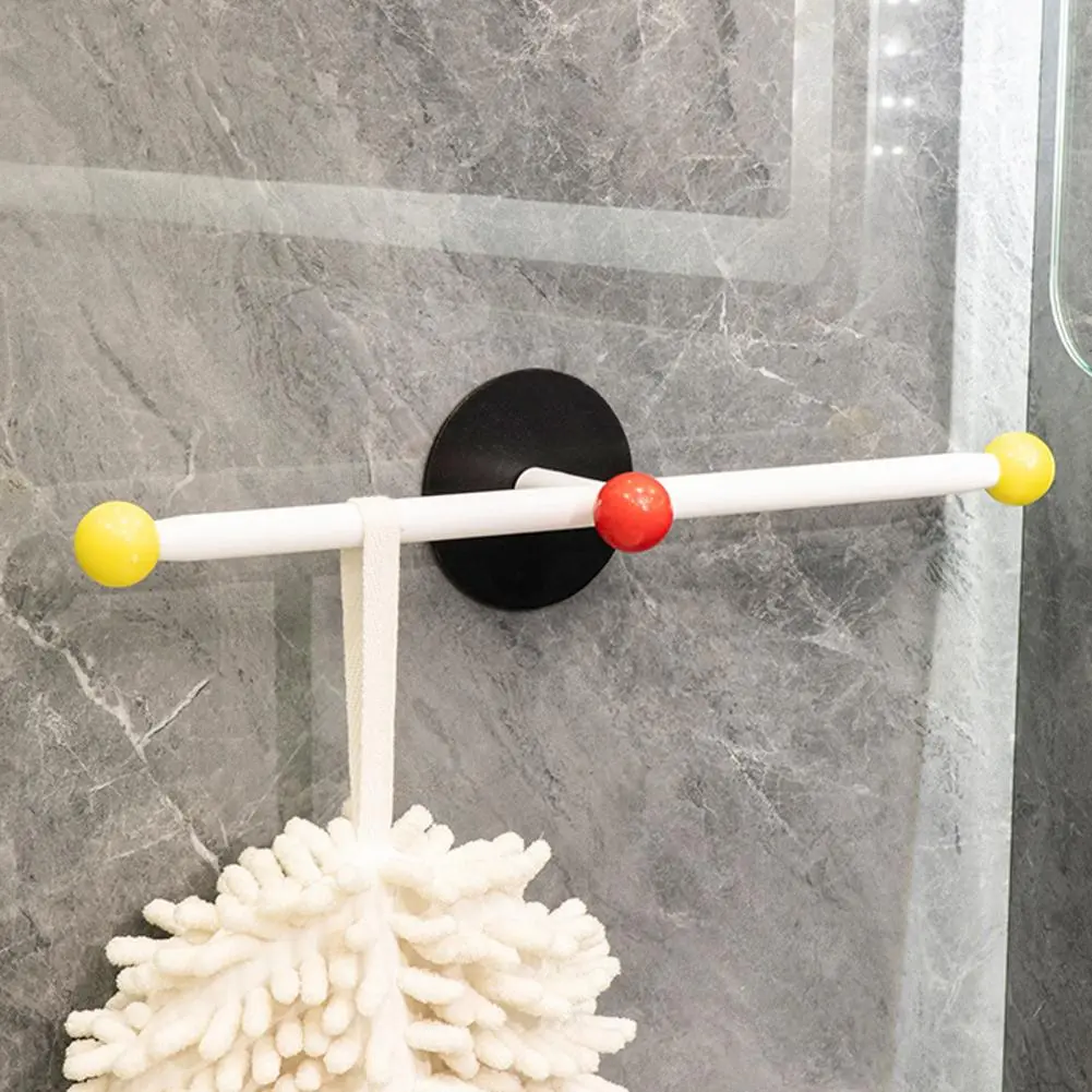Hole-free Towel Hanger Space-saving Bathroom Towel Rack with Strong Load-bearing Capacity Easy Installation Wall for Towels