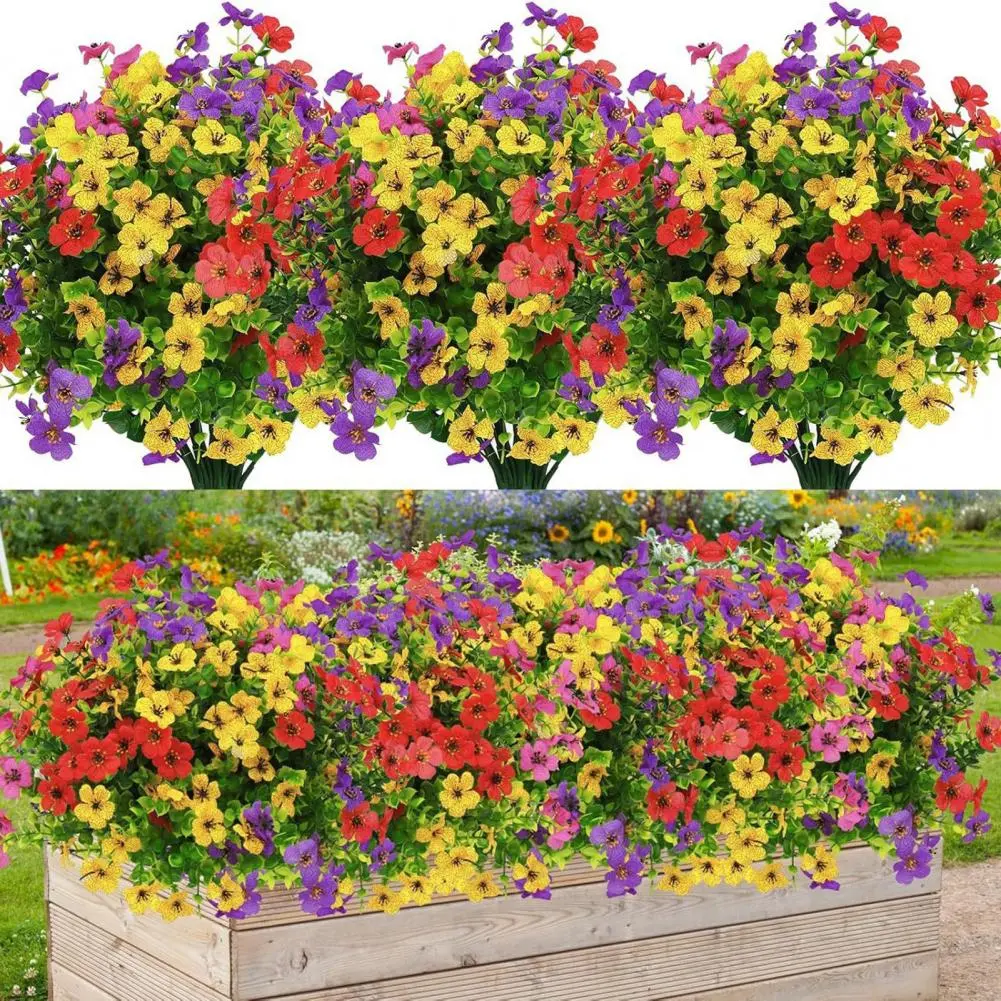 Outdoor Artificial Flowers with Realistic Textures Realistic Uv Resistant Artificial Flowers for Outdoors for Spring for Garden