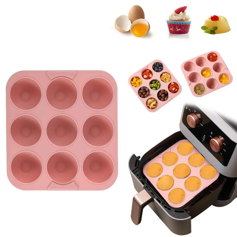 Silicone Cake Mold 9-hole Silicone Cake Cookie Mold Set for Diy Baking Food-grade Square Round Cylinder Molds for Cakes Cookies