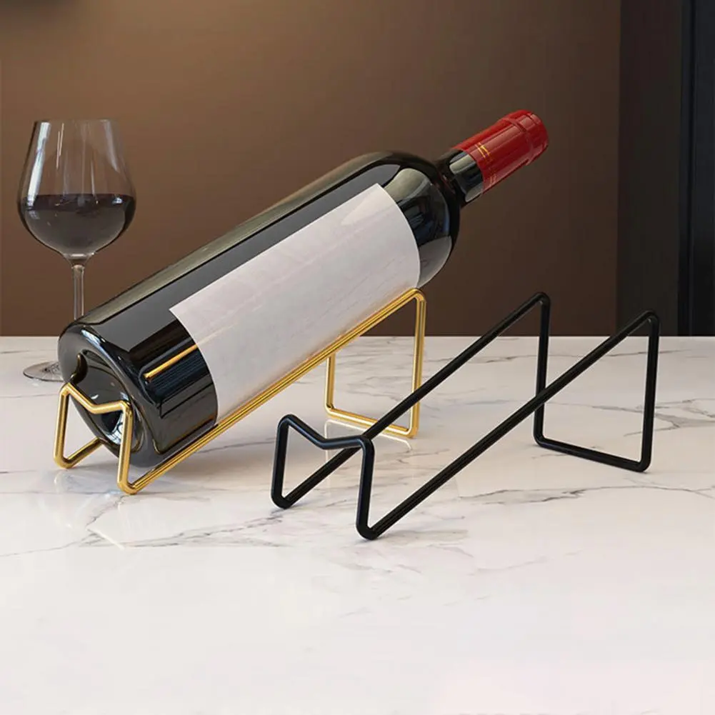 Space-saving Wine Rack Elegant Metal Wine Bottle Holder Display Rack for Countertop Storage Space Saving Home for Wine