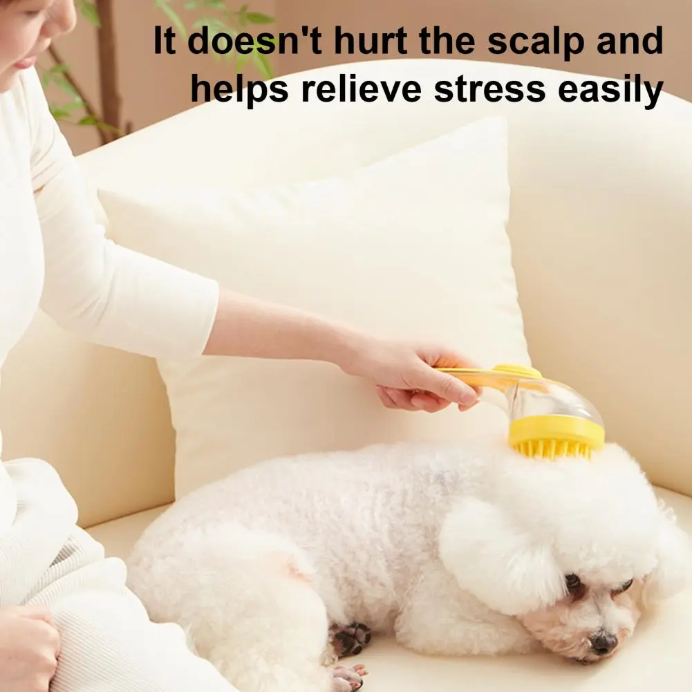 Comfortable Grip Pet Brush Pet Grooming Massage Brush for Long Short-haired Dogs Cats Dog Bath Scrubber with Soap for Bathing
