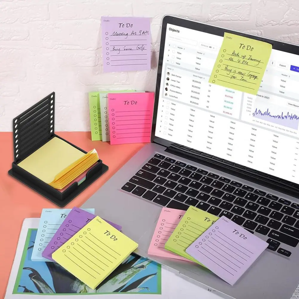 Sticky Notes Holder Compact Sticky Note Stencil Template for Easy Organization Office Precise Fit for Portable for Sellers