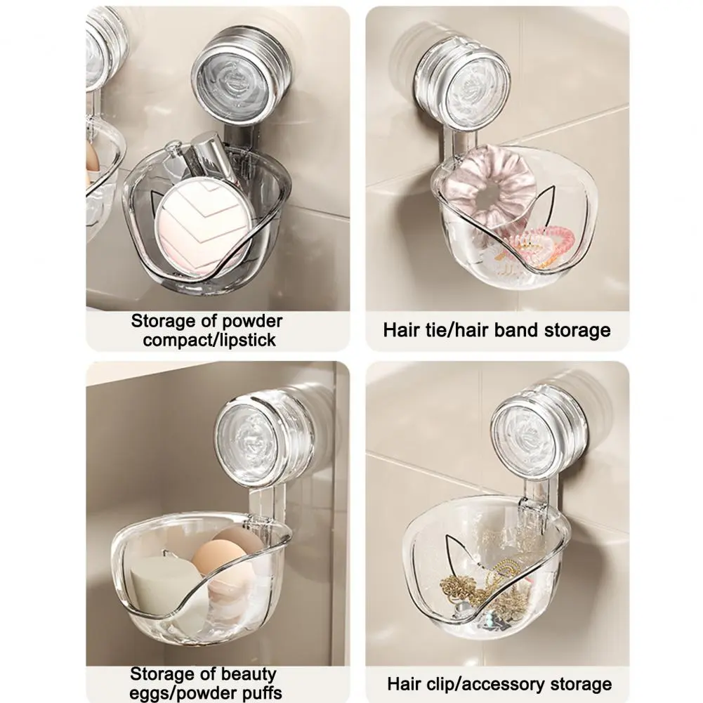 Hanging Makeup Station Organizer Transparent Bathroom Storage Stand with Strong Load-bearing Makeup Organizer Easy for Bathroom