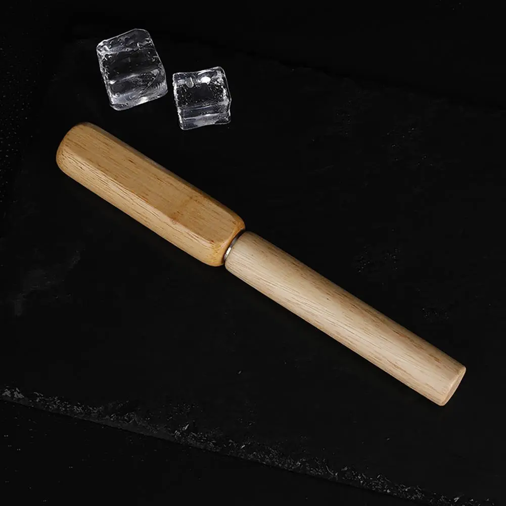 Ice Picks for Kitchen Stainless Steel Ice Picks with Wooden Handle for Ice Sculptures Mixing Chiseling Crusher Tool for Bar