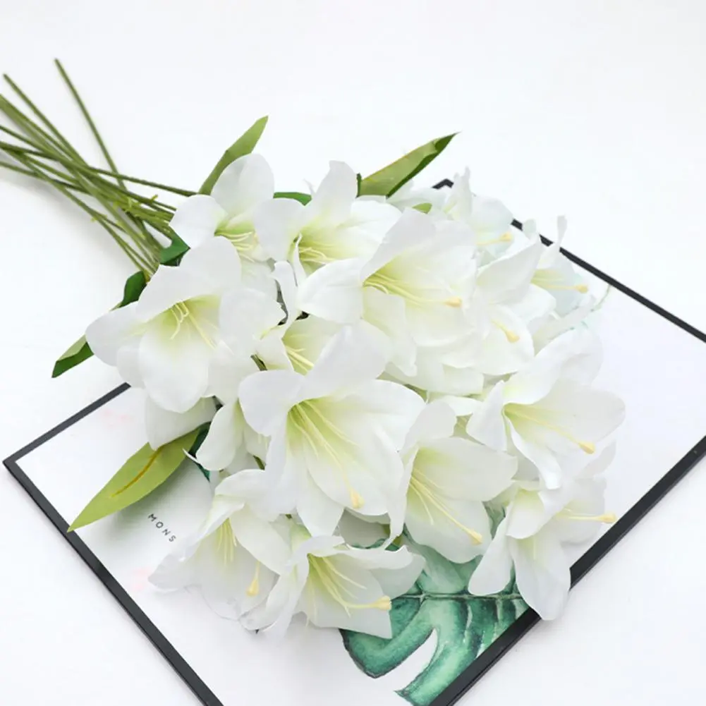 Natural Appearance Fake Floral Arrangements Elegant Simulated Silk Flowers for Home Office Wedding Party Decor for Home
