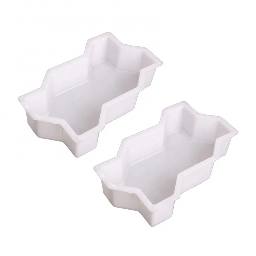 DIY Plastic Cement Brick Mold 2Pcs Brick Mold Wave Shape Garden Walk Pavement Mold Garden Walking Pathing Pavement Maker Floor