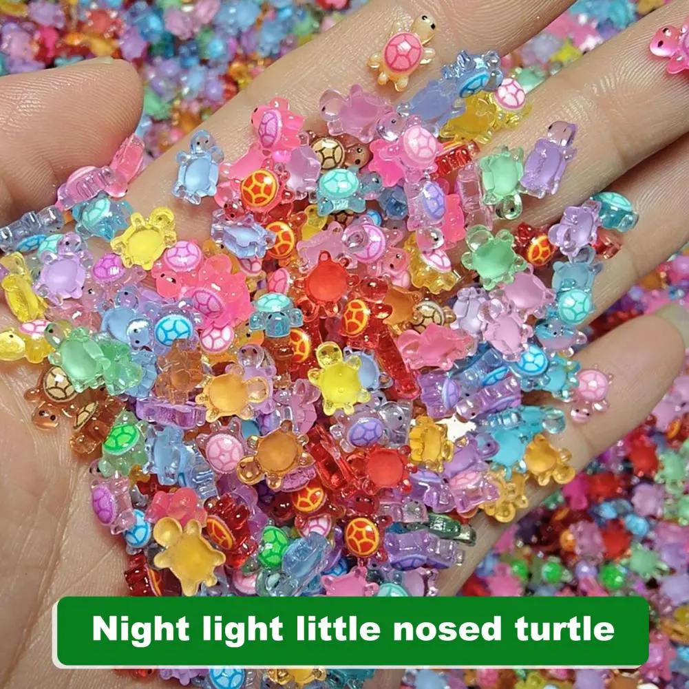 Jewelry Accessories Set of 50 Mini Resin Turtle Figurines with Effects Realistic Waterproof Statues for Nail for Crafts