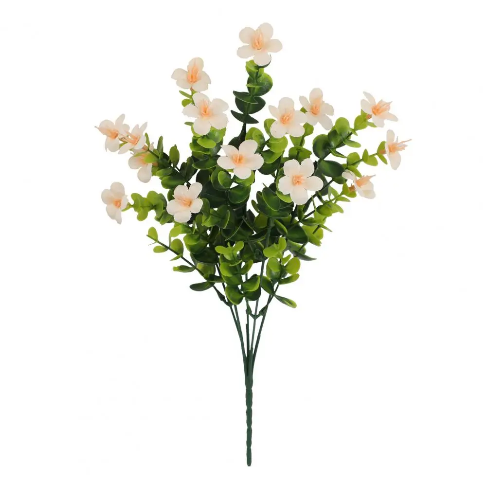 Maintenance-free Fake Flowers Uv Resistant Artificial Flowers Plants for Outdoor Garden Decor Faux Greenery Shrubs for Window
