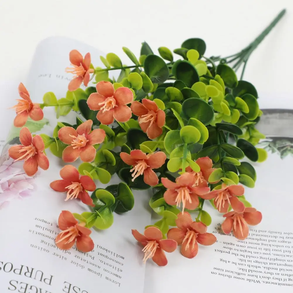 Maintenance-free Fake Flowers Uv Resistant Artificial Flowers Plants for Outdoor Garden Decor Faux Greenery Shrubs for Window