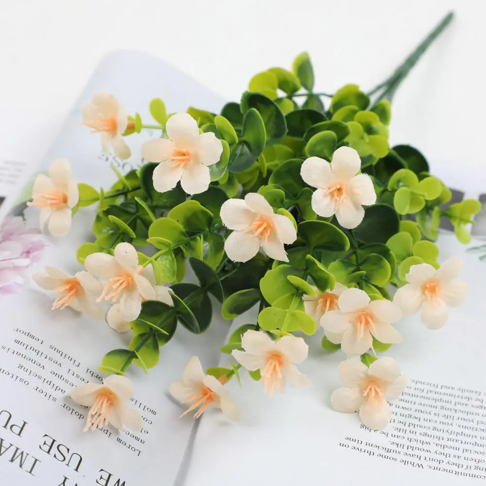 Maintenance-free Fake Flowers Uv Resistant Artificial Flowers Plants for Outdoor Garden Decor Faux Greenery Shrubs for Window