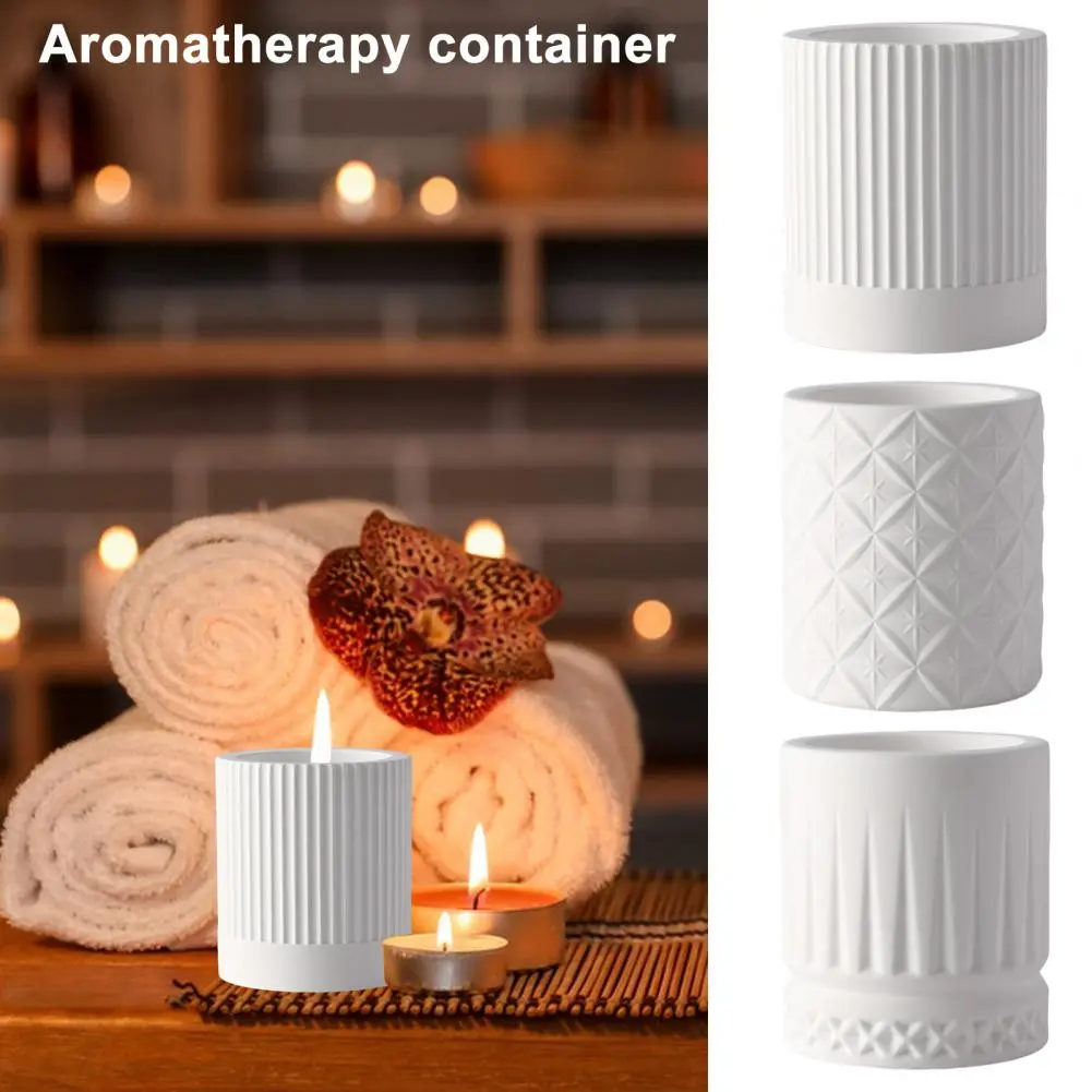 White Ceramic Vessel for Candles Elegant 200ml Therapy Container White Candles Holder for Home Decor Corrosion for Candles