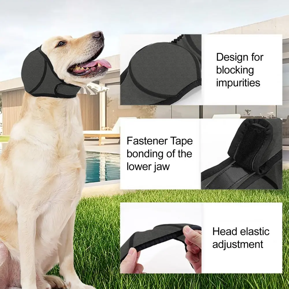 Nylon Elastic Dog Ear Wraps Waterproof Dog Ear Muffs for Hematoma Relief Bathing Anxiety Elastic Ear Wrap Protector for Grooming