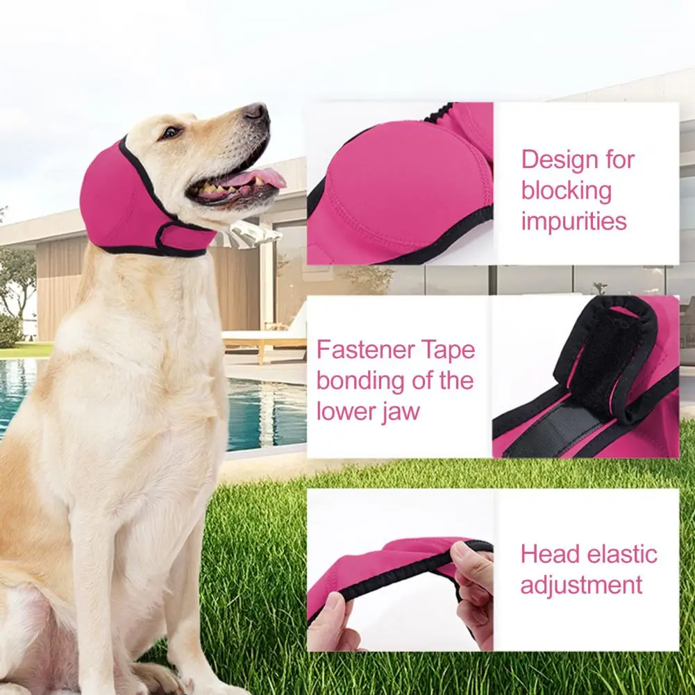 Nylon Elastic Dog Ear Wraps Waterproof Dog Ear Muffs for Hematoma Relief Bathing Anxiety Elastic Ear Wrap Protector for Grooming
