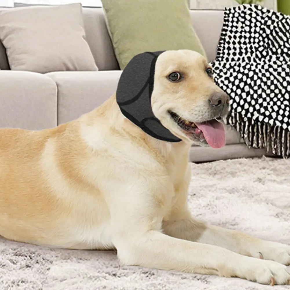 Nylon Elastic Dog Ear Wraps Waterproof Dog Ear Muffs for Hematoma Relief Bathing Anxiety Elastic Ear Wrap Protector for Grooming