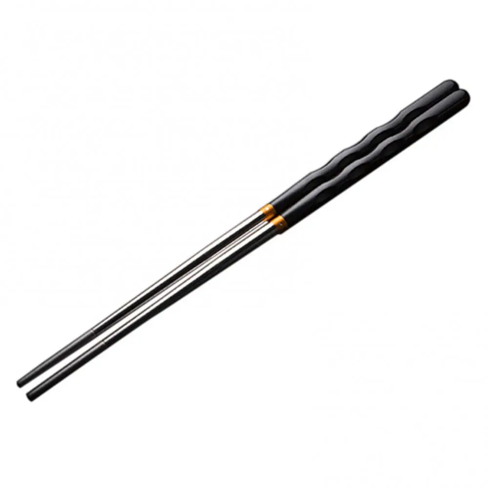 Chopsticks Stylish Stainless Steel Anti-skid Hotel Restaurant Home Cutlery Gift палочки для еды японские