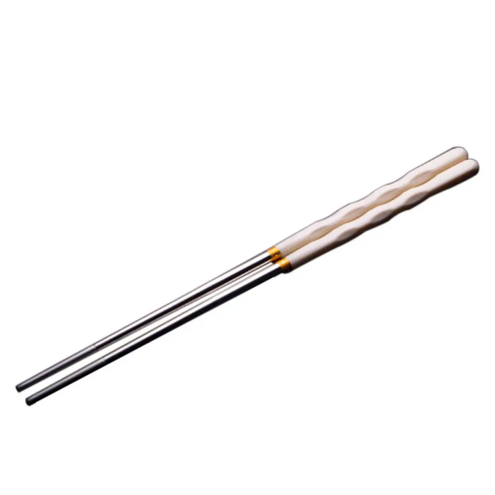 Chopsticks Stylish Stainless Steel Anti-skid Hotel Restaurant Home Cutlery Gift палочки для еды японские