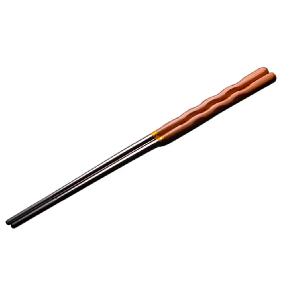 Chopsticks Stylish Stainless Steel Anti-skid Hotel Restaurant Home Cutlery Gift палочки для еды японские