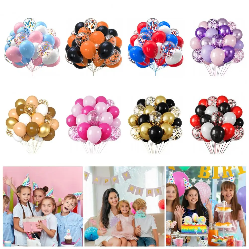 30pcs 12inch Silver Black White Confetti Latex Balloons Birthday Party Decorations Kids Boy Girl Adult Wedding Globos Supplies