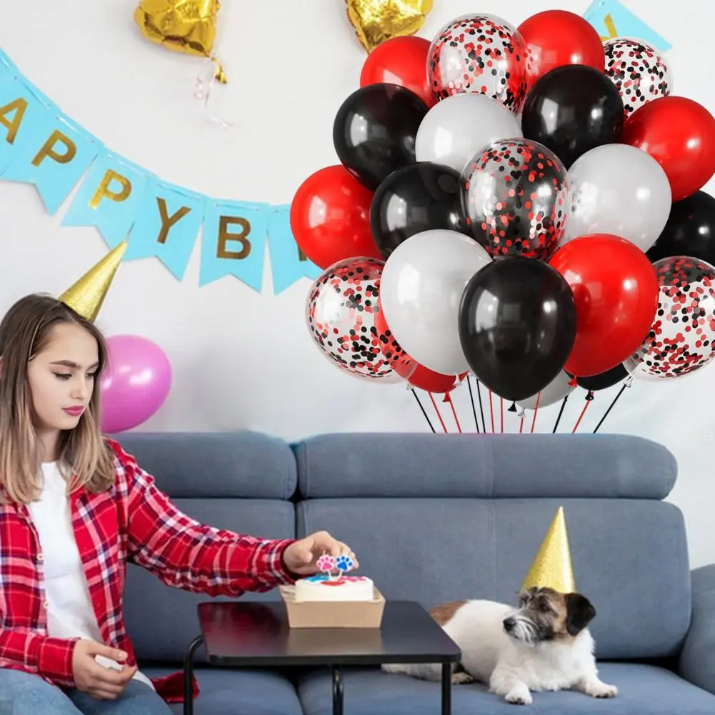 30pcs 12inch Silver Black White Confetti Latex Balloons Birthday Party Decorations Kids Boy Girl Adult Wedding Globos Supplies