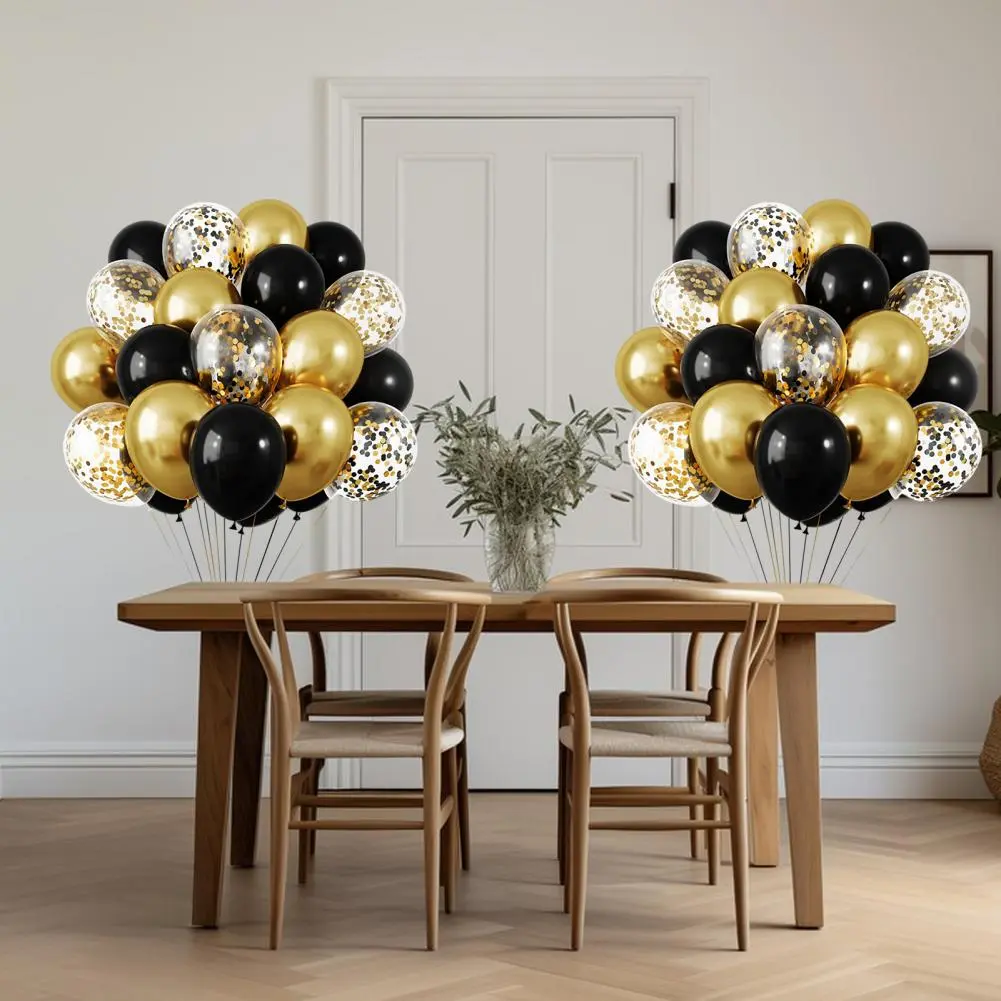 30pcs 12inch Silver Black White Confetti Latex Balloons Birthday Party Decorations Kids Boy Girl Adult Wedding Globos Supplies