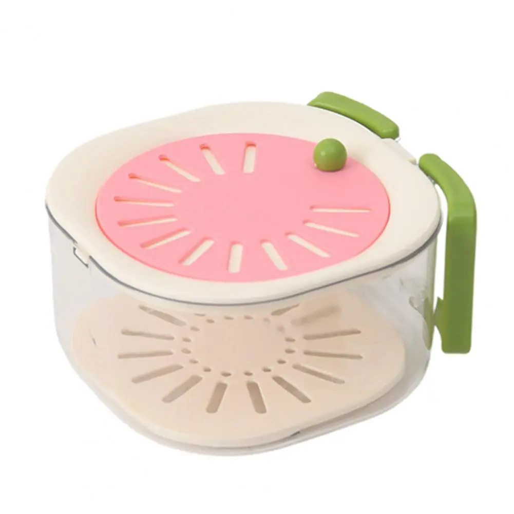 Outdoor Use Vegetable Strainer Efficient Fruit Strainer with Folding Handles Lid for Washing Fruits Vegetables for Berry