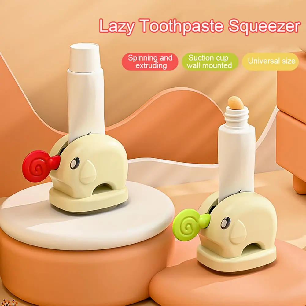 Bathroom Accessories Cute Shaped Toothpaste Tube Squeezer with Suction Cup Organizer for Wall Mount Compact Design Bathroom