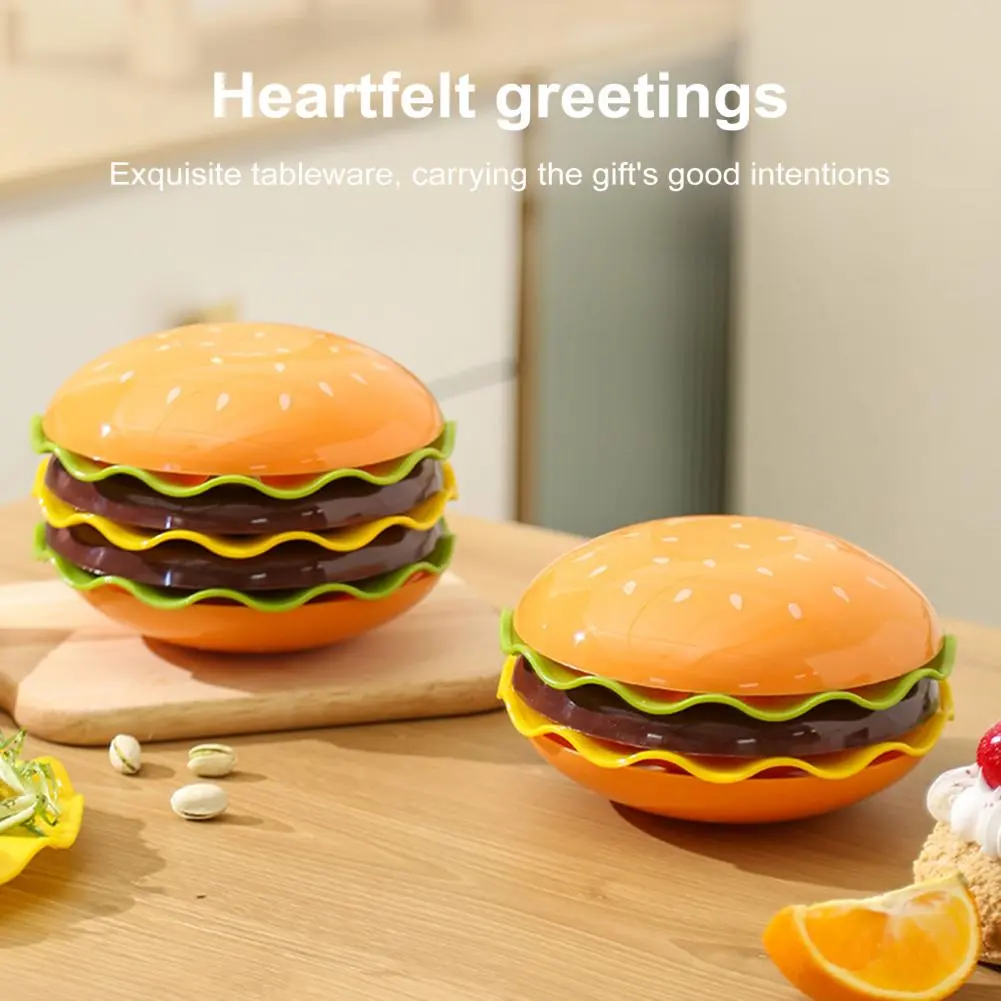 Cartoon Shape Tableware Hamburger-shaped Dipping Dishes Set for Parties Kitchen Accessories Bone Discard Bowl Condiment for Food