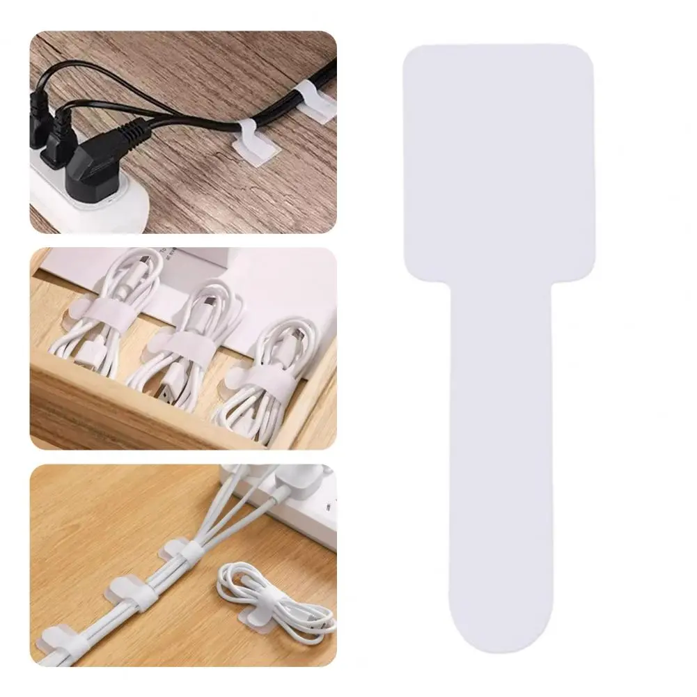 Cable Management Fastener Tape Reusable Cable Organizer Ties for Office Desk Power Wire Management Adjustable for Adhesive