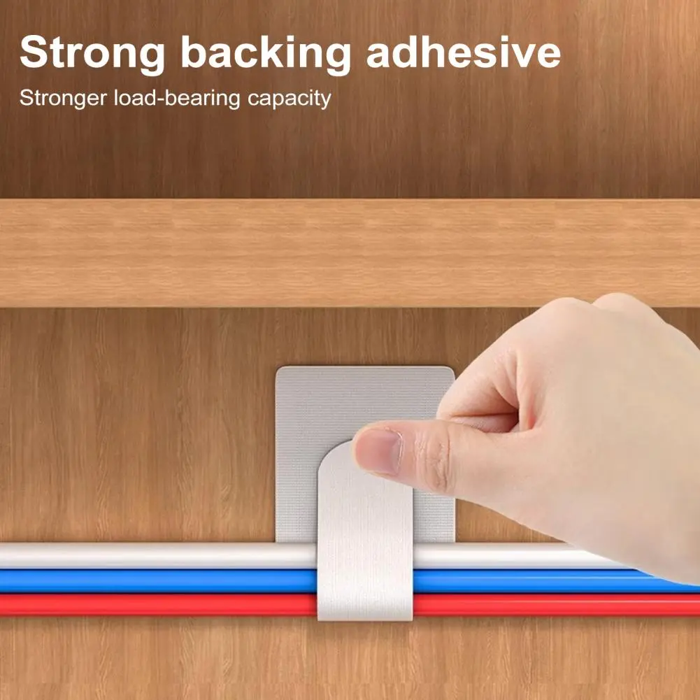 Cable Management Fastener Tape Reusable Cable Organizer Ties for Office Desk Power Wire Management Adjustable for Adhesive