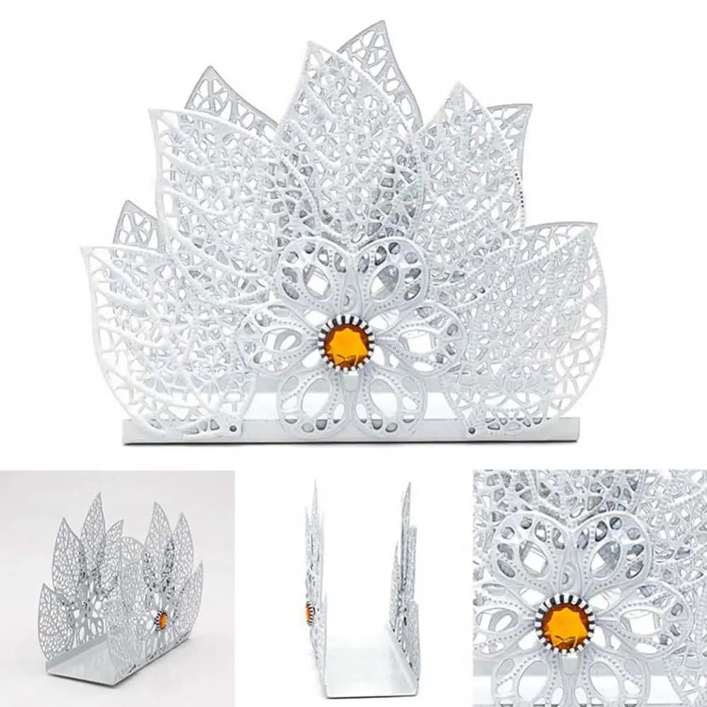 Hollow Napkin Holder Paper Towel Dispenser Tissue Rack Party Dining Table Decor