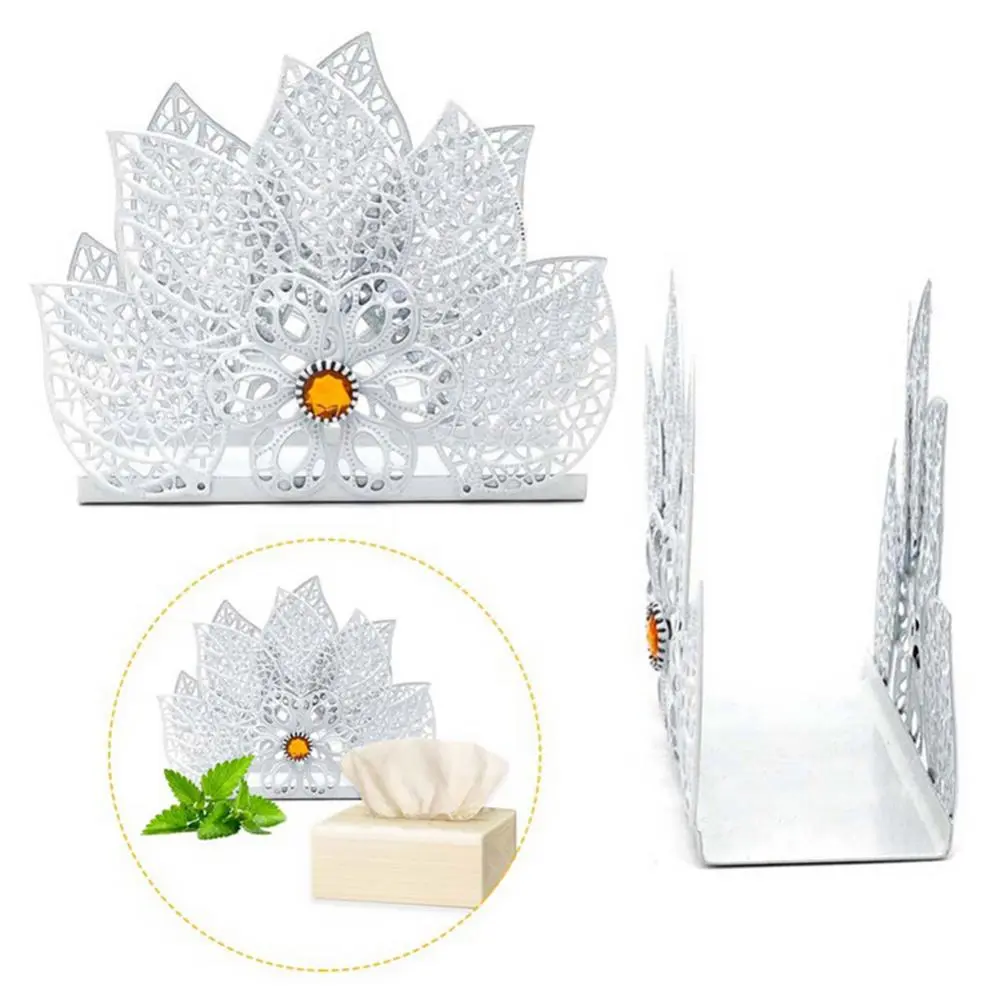 Hollow Napkin Holder Paper Towel Dispenser Tissue Rack Party Dining Table Decor