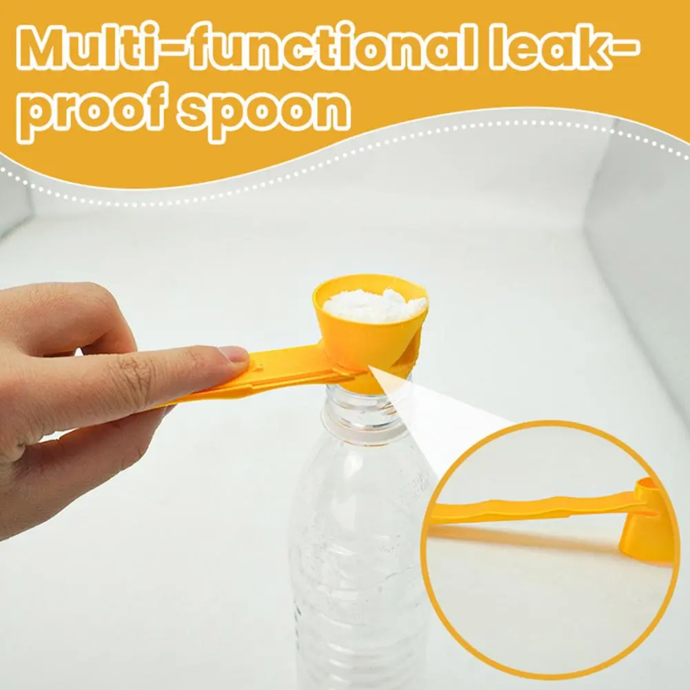 Coffee Bean Measuring Spoon Leakproof Powder Spoon with Built-in Funnel for Exact Measuring of Baking Supplements for Protein