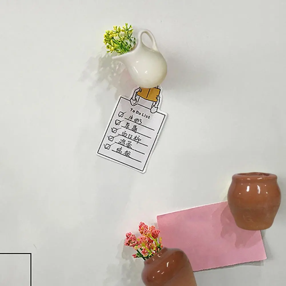 Miniature Pot Magnet Decoration 3d Miniature Ceramic Jar Model Refrigerator Magnet for Kitchen Locker Fridge Mini Ceramic Pot