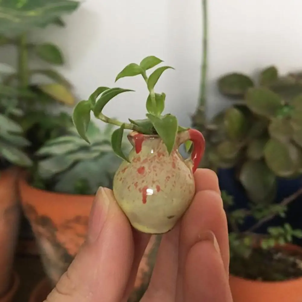 Miniature Pot Magnet Decoration 3d Miniature Ceramic Jar Model Refrigerator Magnet for Kitchen Locker Fridge Mini Ceramic Pot