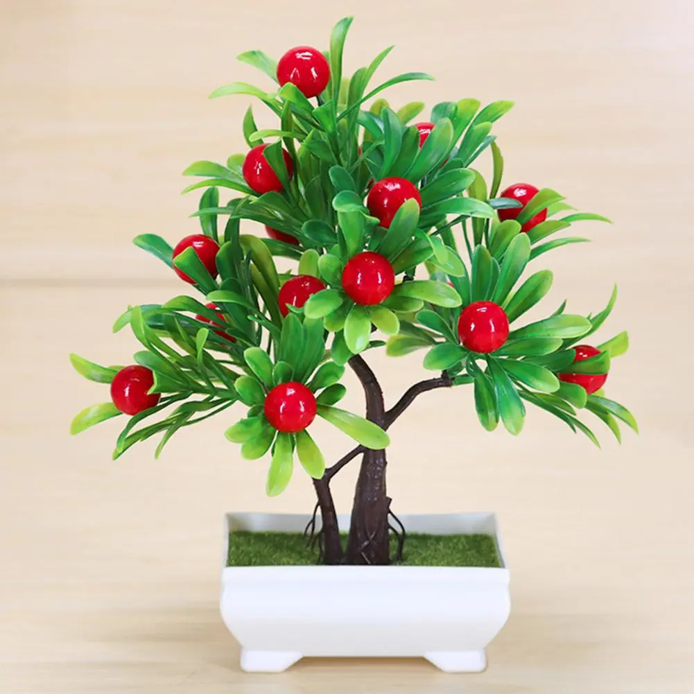 Faux Orange Bonsai Portable Faux Orange Tree Home Ornament Artificial Ornament Artificial Potted Flower for Desktop