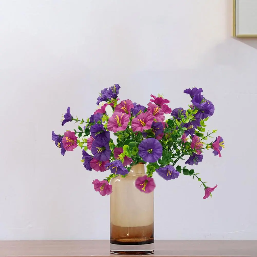 Morning Glory Blooms Realistic Artificial Morning Glory Bunch for Home Wedding Decor Reusable Faux Flowers Bundle with for Room