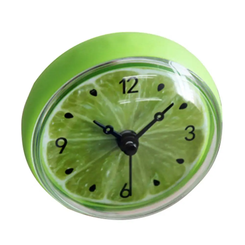 Clock Wall Clock Bathroom Kitchen Waterproof Fruits Lemon Suction Cup Refrigerator Wall Clock