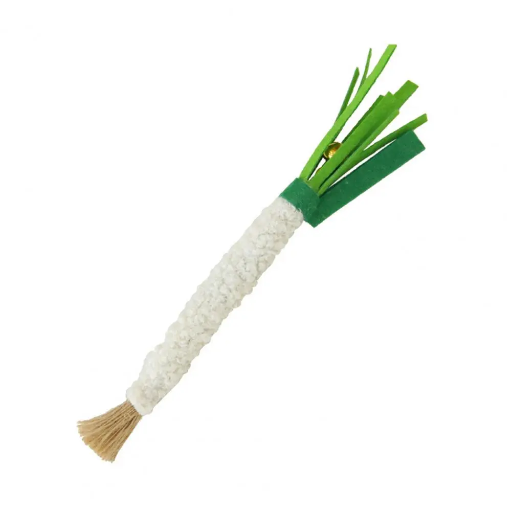 Felt Scallion Cat Toy Scallion-shaped Cat Chew Toy for Teething Relief Training Soft Felt Pet Toy Promotes Active Play for Small
