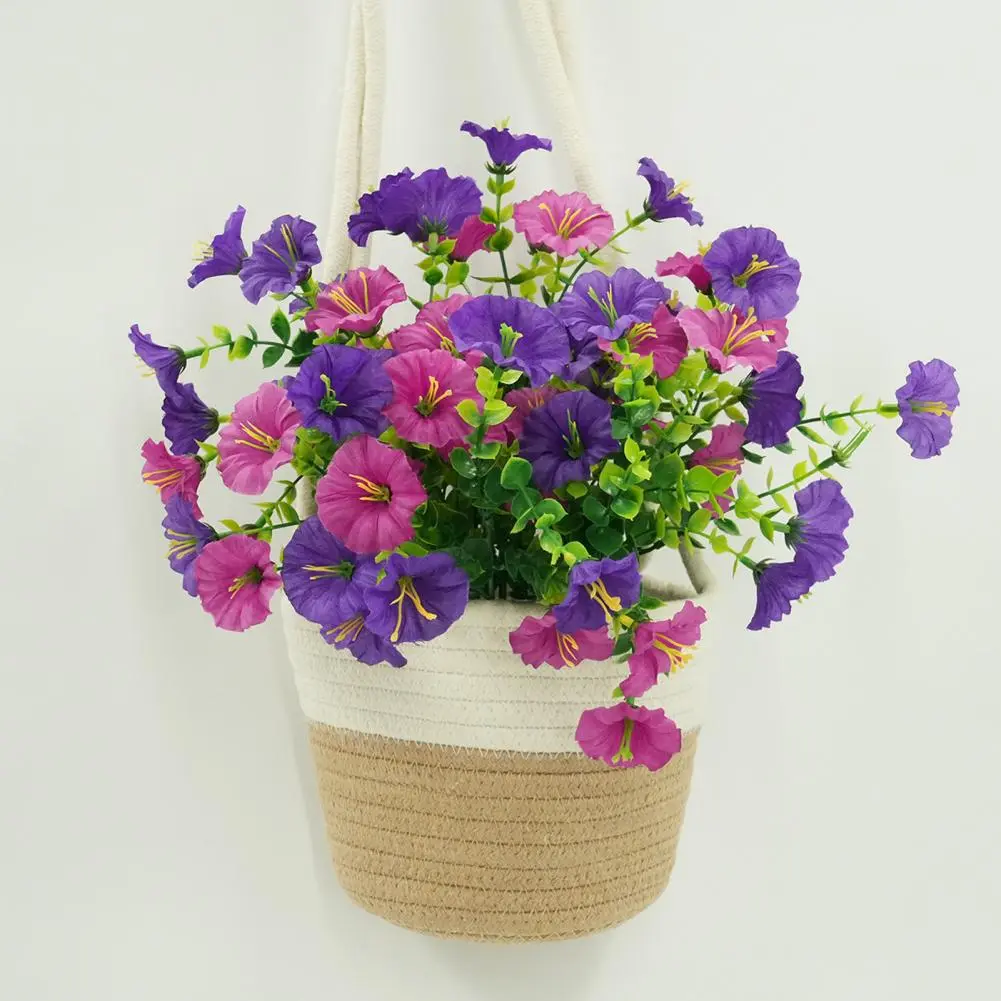 Morning Glory Blooms Realistic Artificial Morning Glory Bunch for Home Wedding Decor Reusable Faux Flowers Bundle with for Room