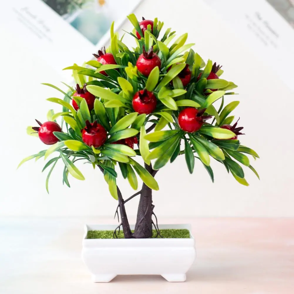 Faux Orange Bonsai Portable Faux Orange Tree Home Ornament Artificial Ornament Artificial Potted Flower for Desktop