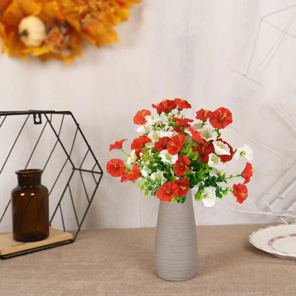 Morning Glory Blooms Realistic Artificial Morning Glory Bunch for Home Wedding Decor Reusable Faux Flowers Bundle with for Room