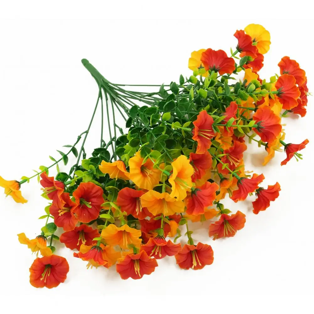 Morning Glory Blooms Realistic Artificial Morning Glory Bunch for Home Wedding Decor Reusable Faux Flowers Bundle with for Room
