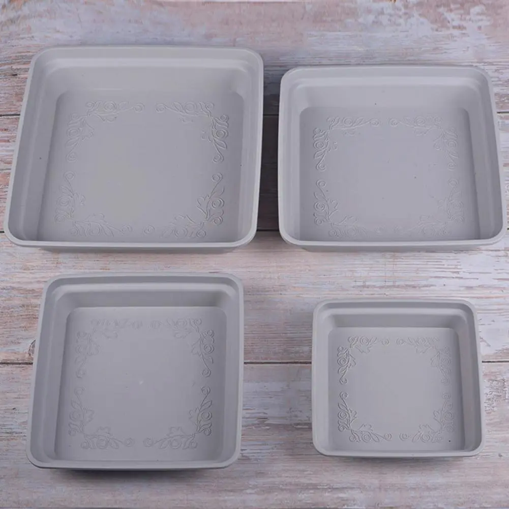 Warping-resistant Plant Tray Durable Square Plant Saucer for Indoor Outdoor Garden Pots High Density Plastic Tray Prevents