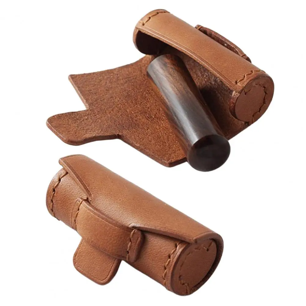 Slim Lipstick Sleeve Faux Leather Lip Balm Holder Lipstick Sleeve Protector for Ladies Handbag Reusable Lip Balm for Purse
