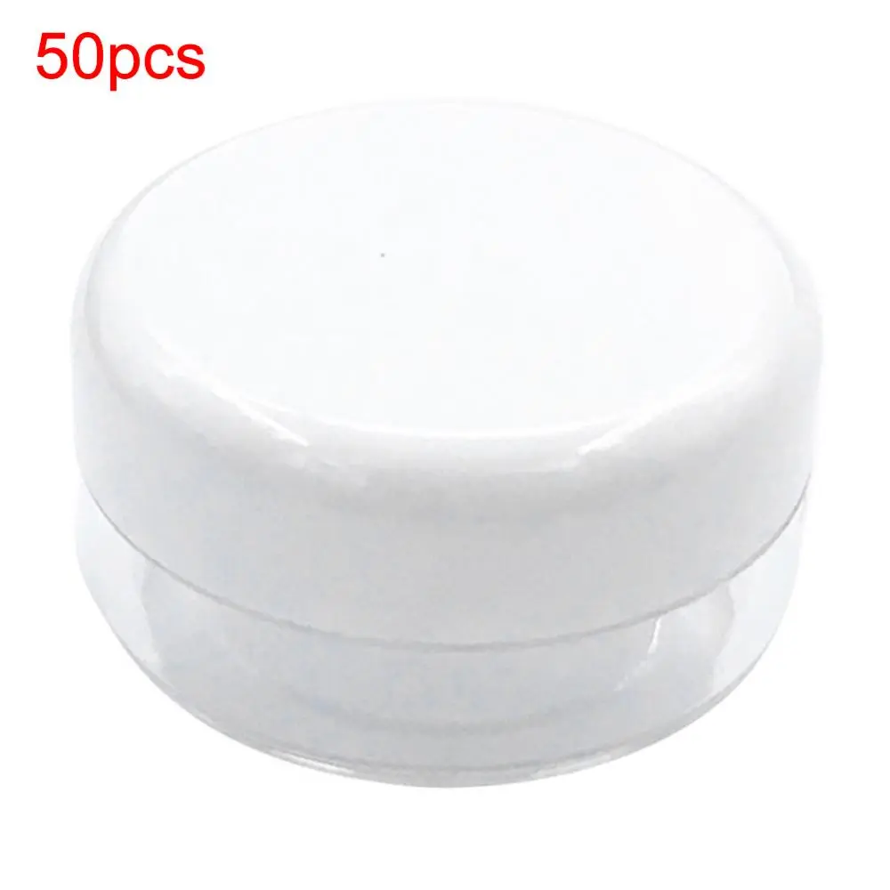 50Pcs/Set 5g Plastic Creams Makeup Transparent Empty Cosmetic Jar Storage Bottle Boxe Container Organizer Household Item